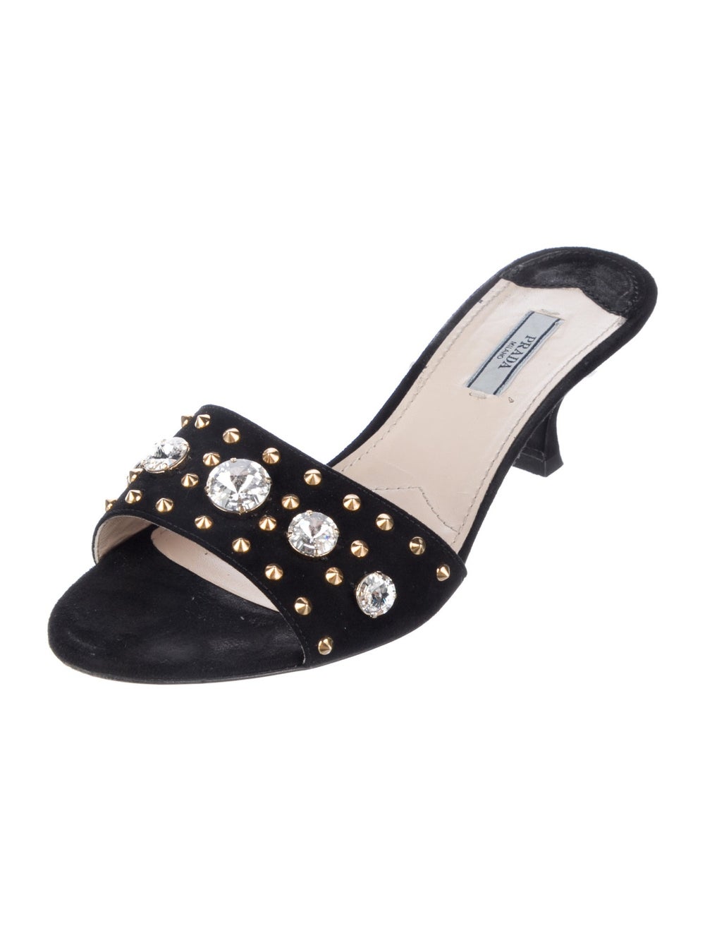 Prada Suede Slides Black - image 2