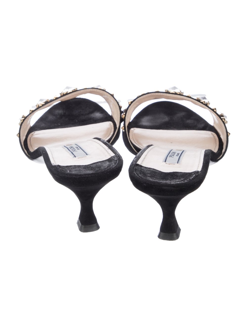 Prada Suede Slides Black - image 4