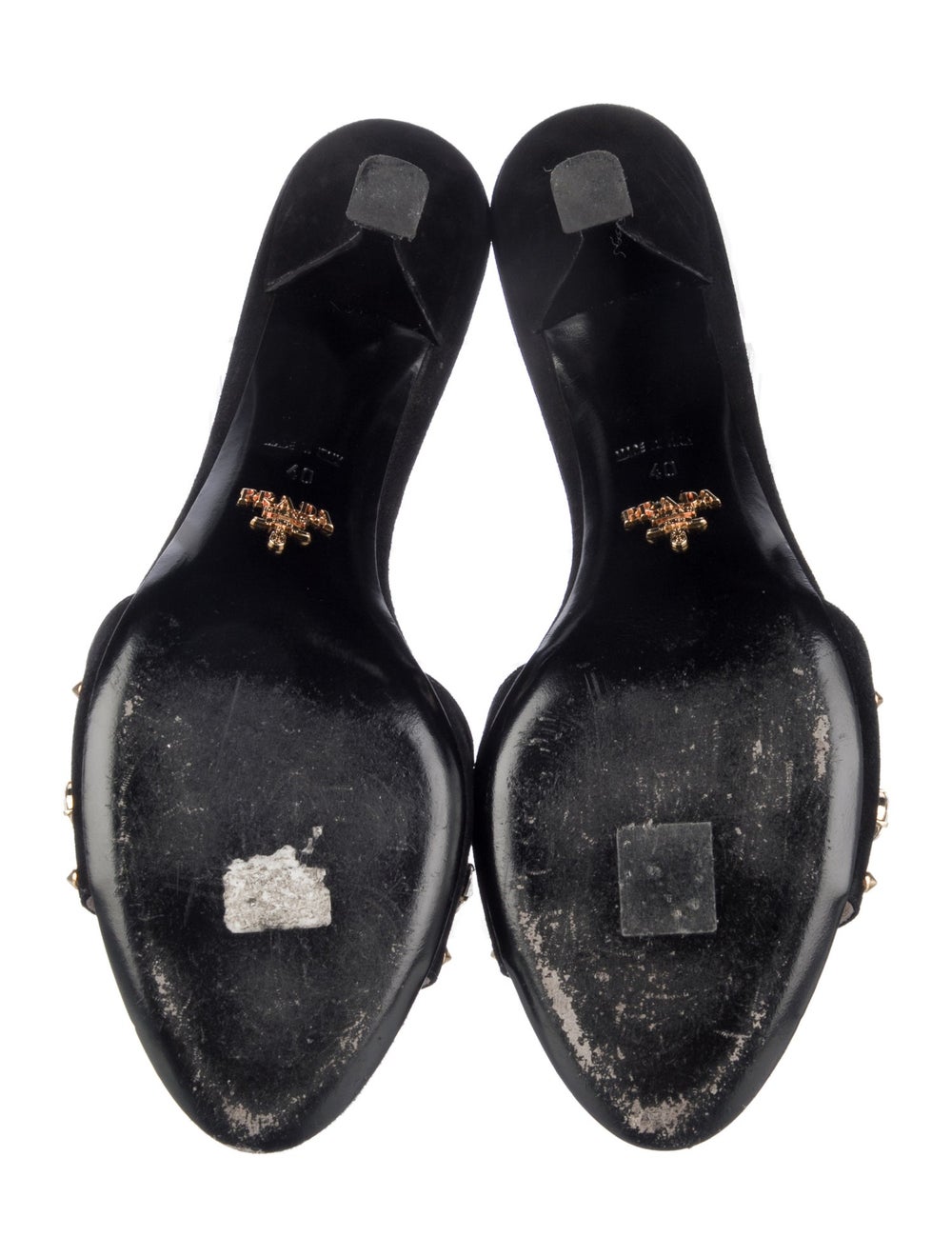 Prada Suede Slides Black - image 5