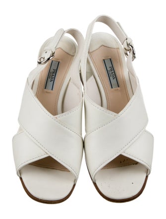 Prada Leather Slingback Sandals