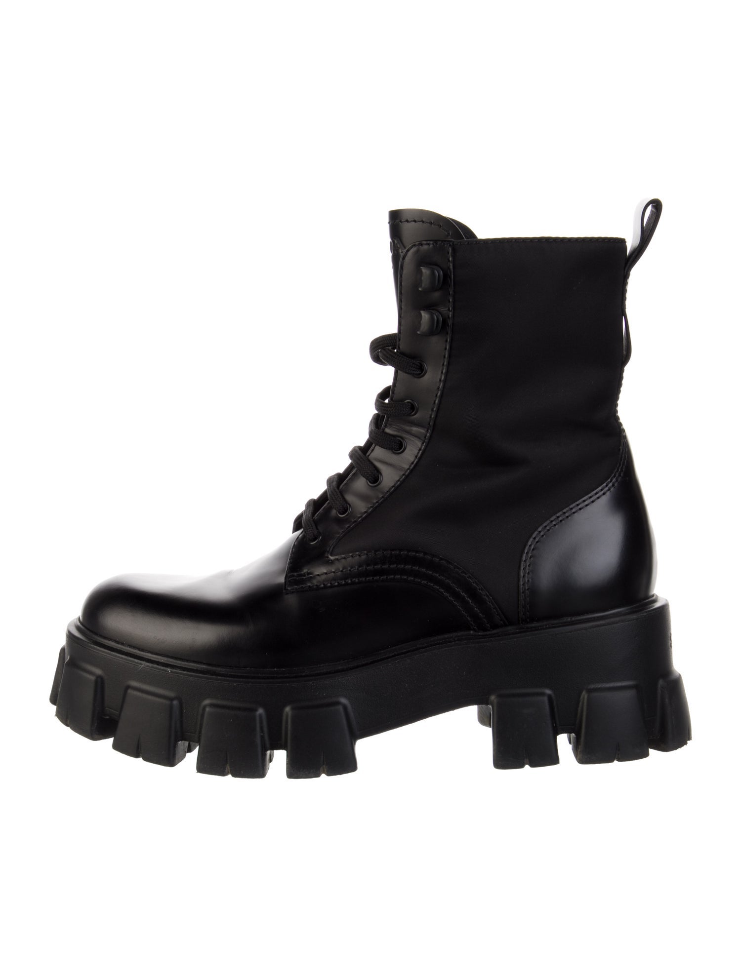 Prada Leather Combat Boots