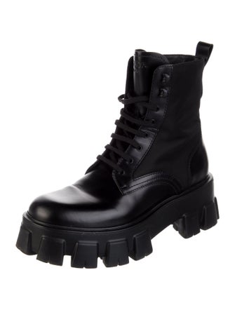 Prada Leather Combat Boots