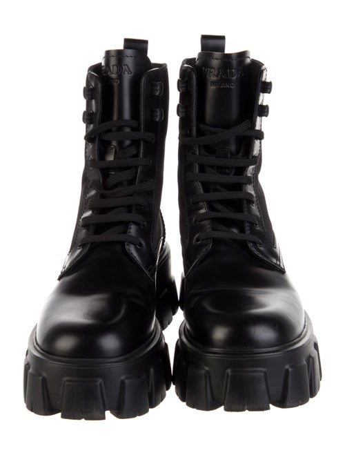 Prada Leather Combat Boots
