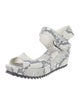 Pedro Garcia Leather Animal Print Sandals