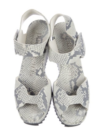 Pedro Garcia Leather Animal Print Sandals