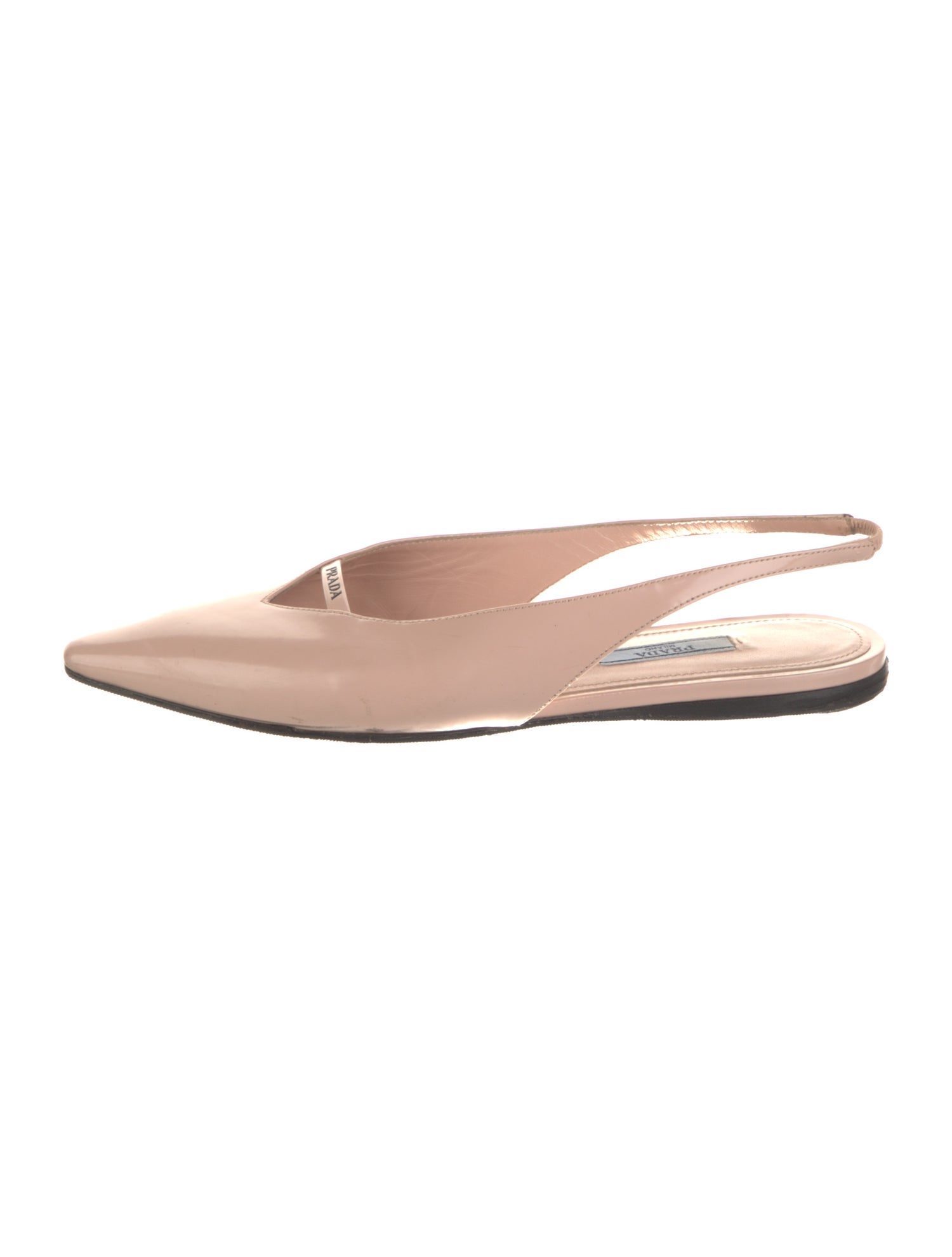 Prada Leather Slingback Flats