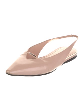 Prada Leather Slingback Flats