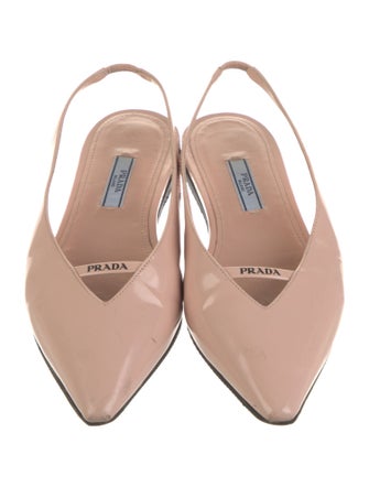 Prada Leather Slingback Flats