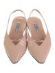 Prada Leather Slingback Flats