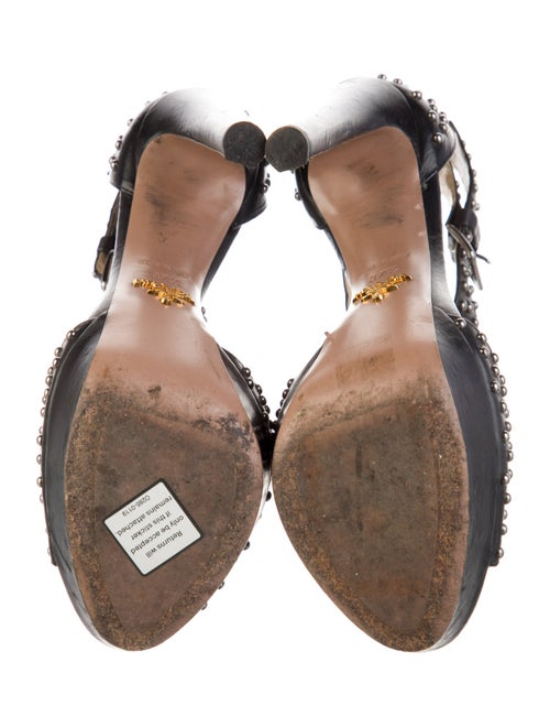 Prada Leather Studded Accents Sandals
