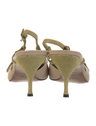 Prada Canvas Slingback Pumps