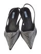 Prada Crystal Embellishments Slingback Pumps