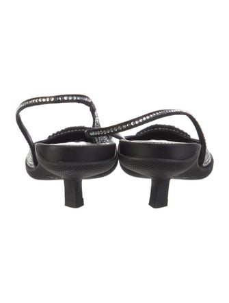 Prada Crystal Embellishments Slingback Pumps