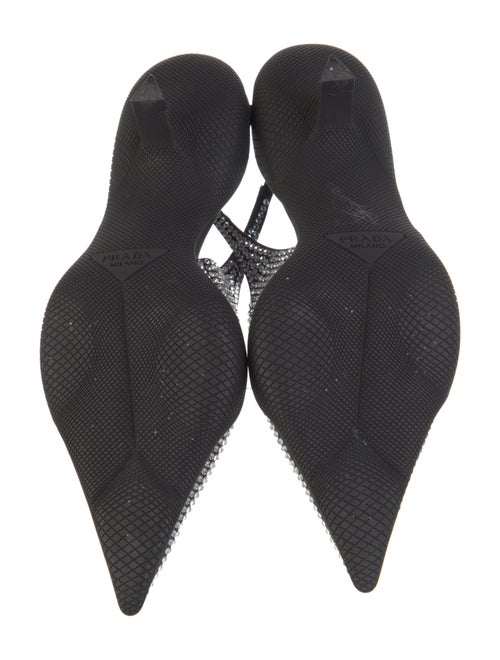 Prada Crystal Embellishments Slingback Pumps