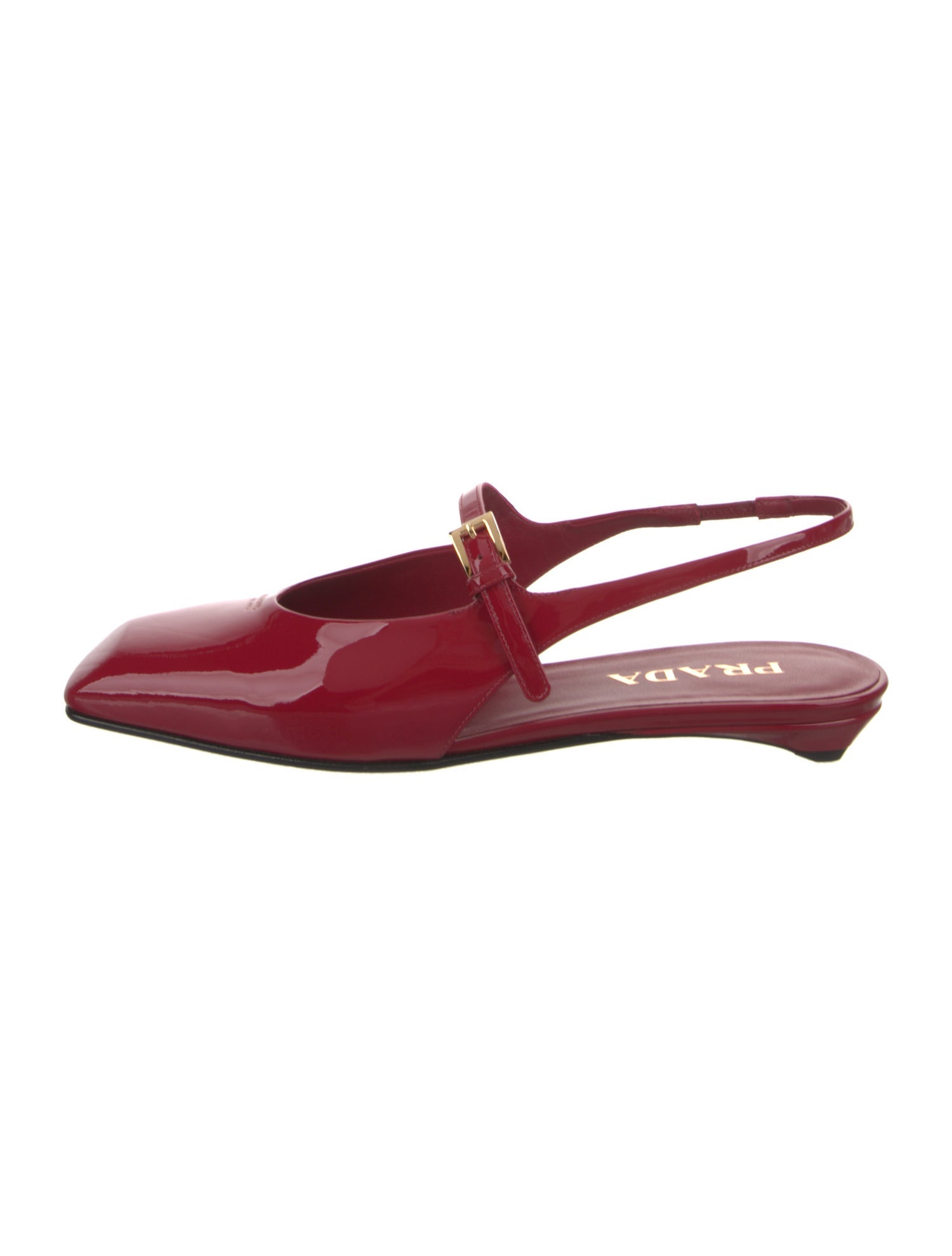 Prada Patent Leather Slingback Flats