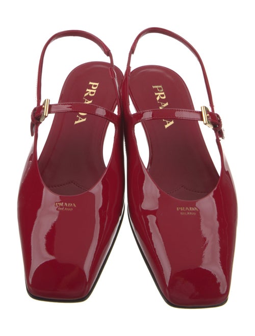 Prada Patent Leather Slingback Flats