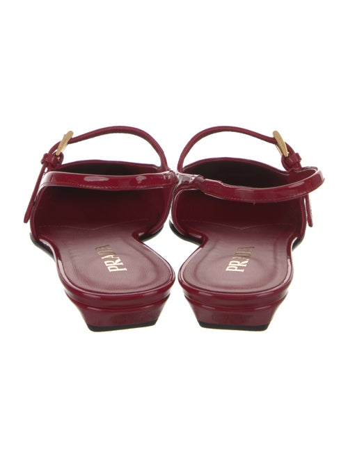 Prada Patent Leather Slingback Flats