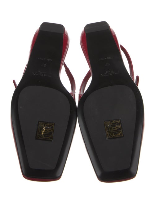Prada Patent Leather Slingback Flats