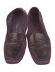 Prada Suede Leather Trim Embellishment Loafers