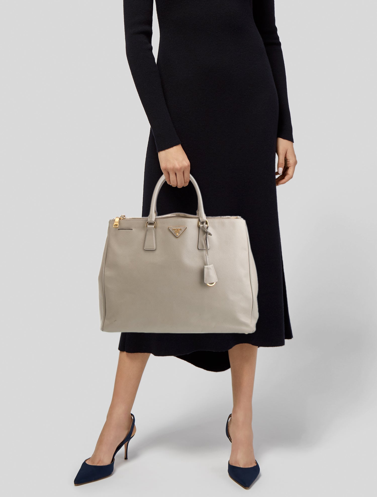 Prada Saffiano Leather Galleria Double Zip Large