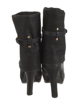 Prada Nubuck Studded Accents Boots