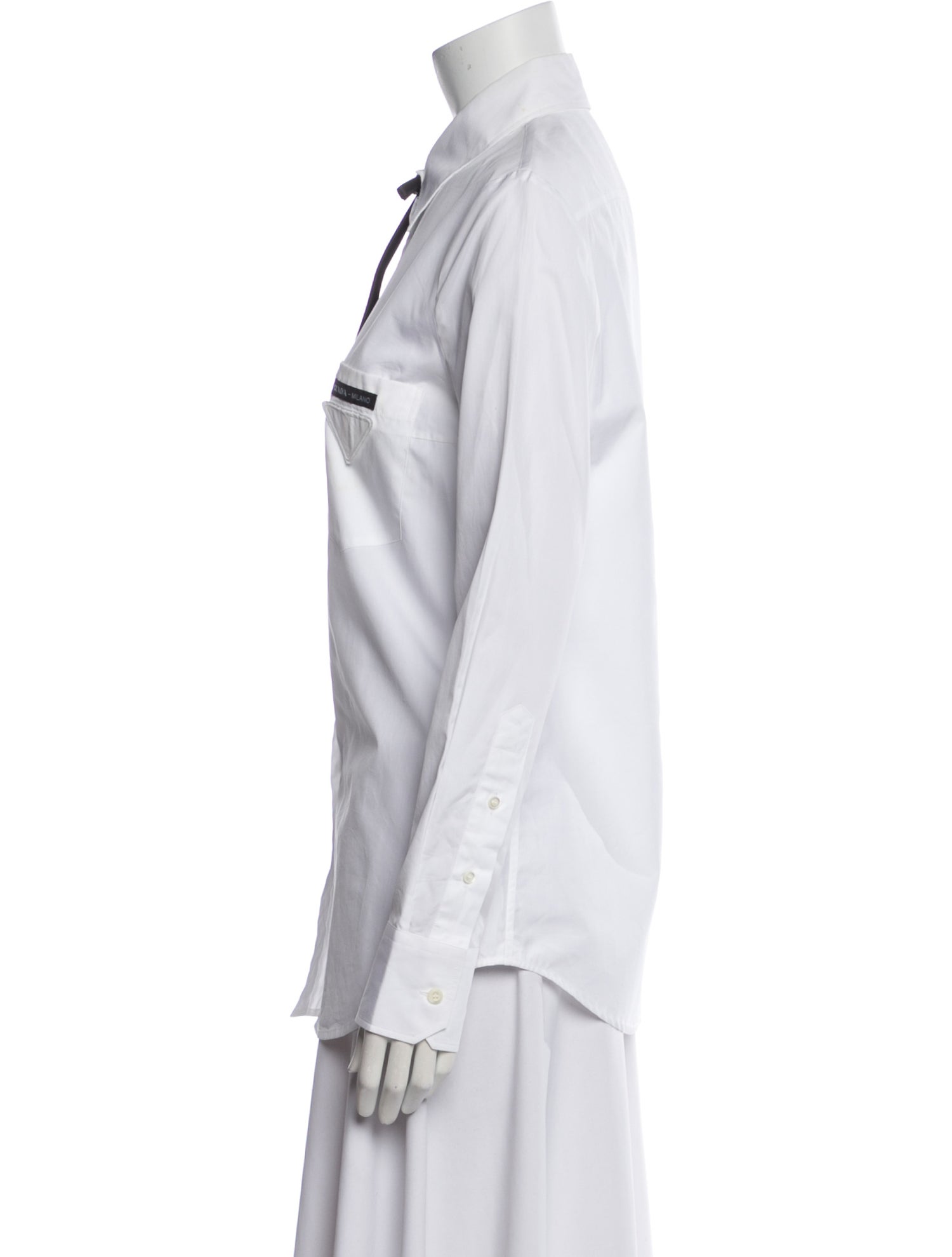 Prada 2019 Long Sleeve Button-Up Top