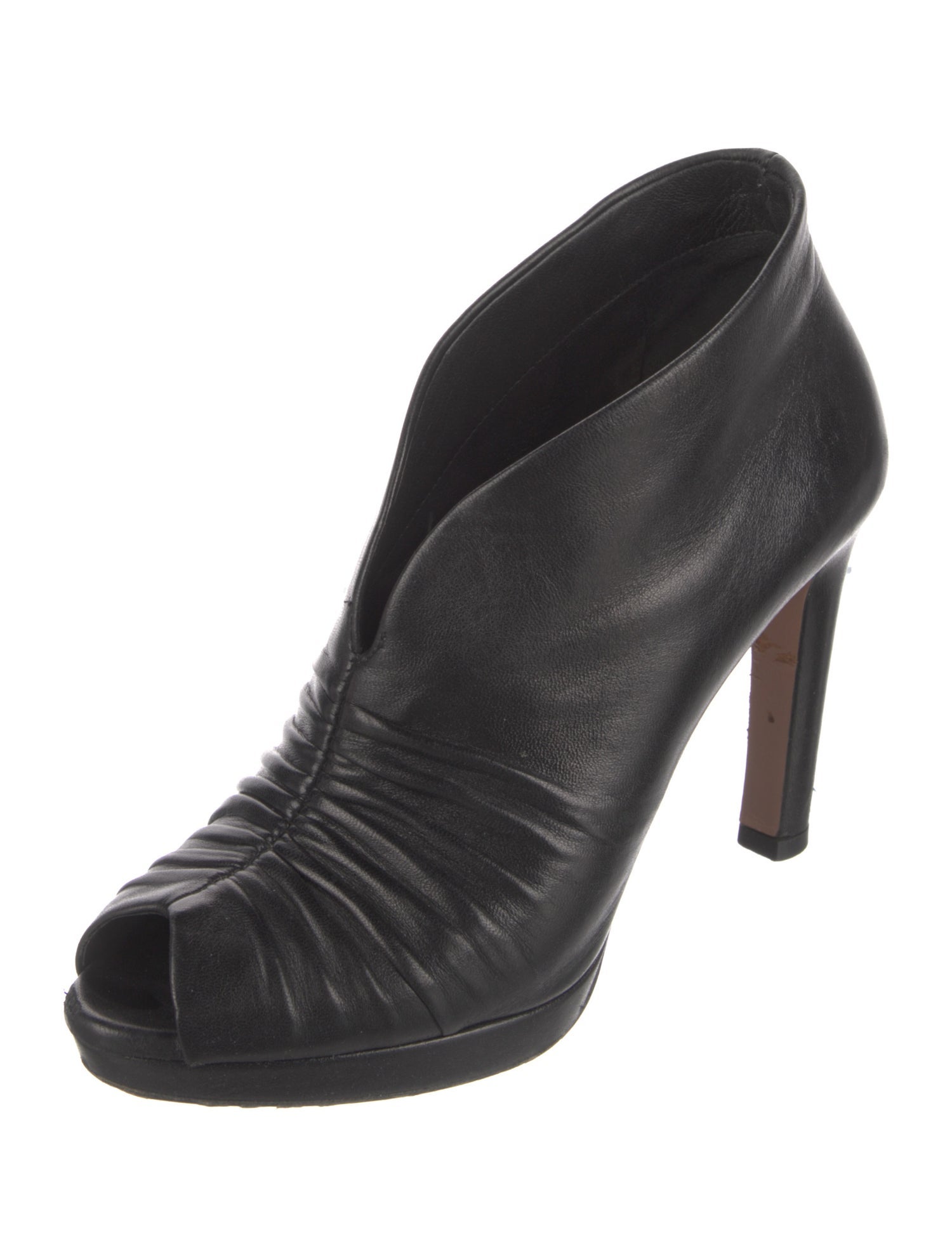 Prada Leather Pleated Accents Pumps