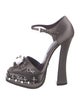 Prada Satin Beaded Accents D'Orsay Pumps