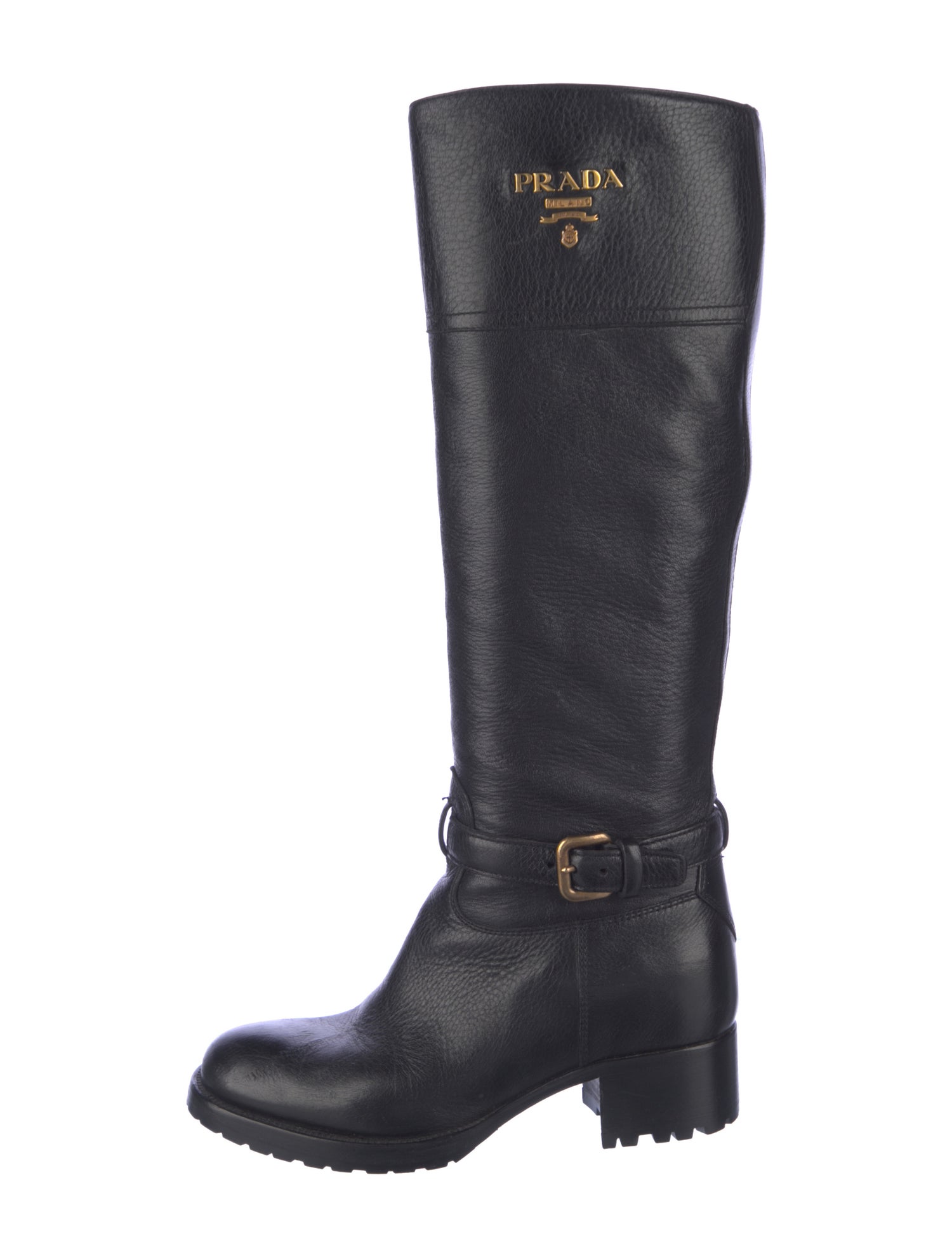 Prada Leather Riding Boots