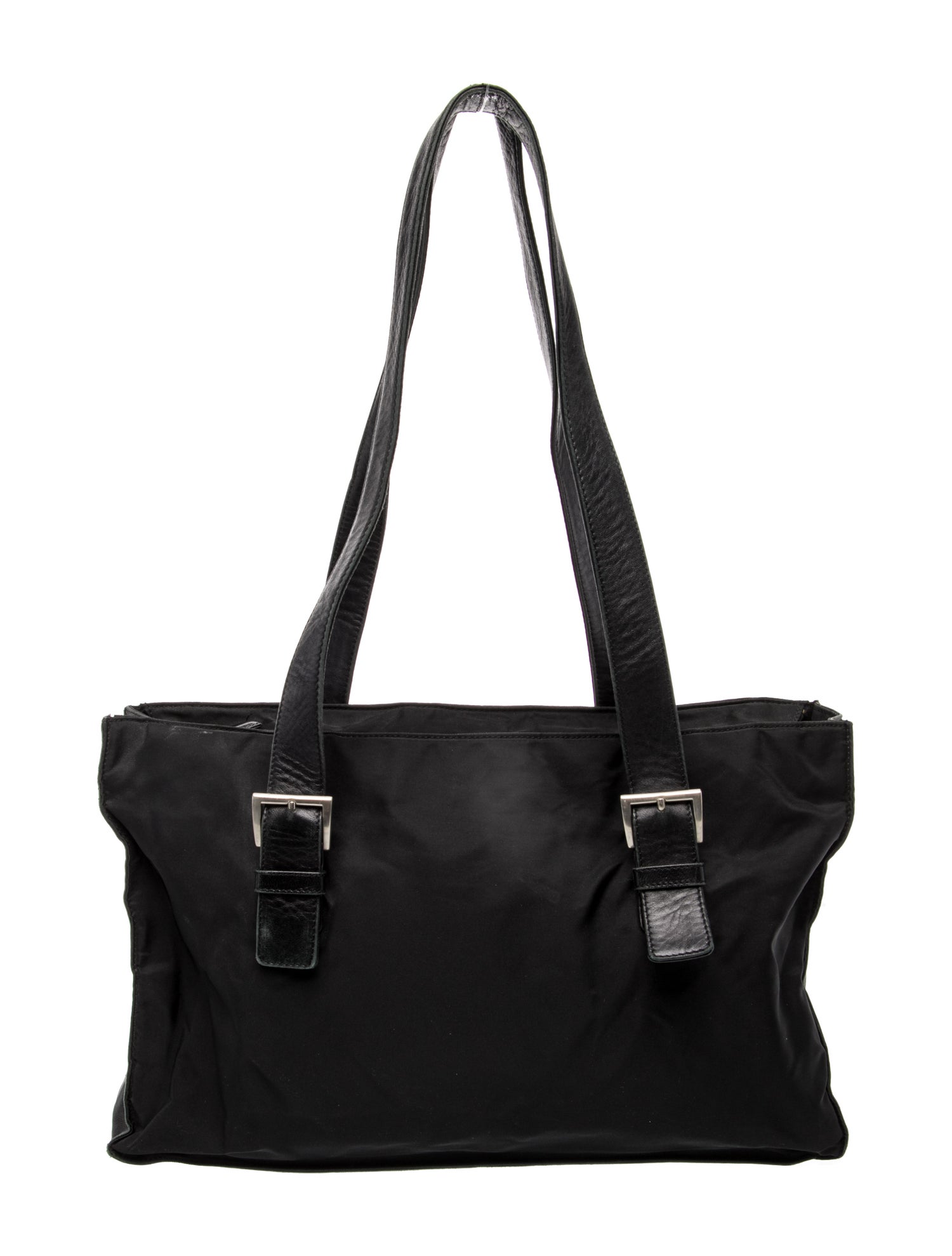 Prada Enameled Metal Triangle Messenger Bag Vintage