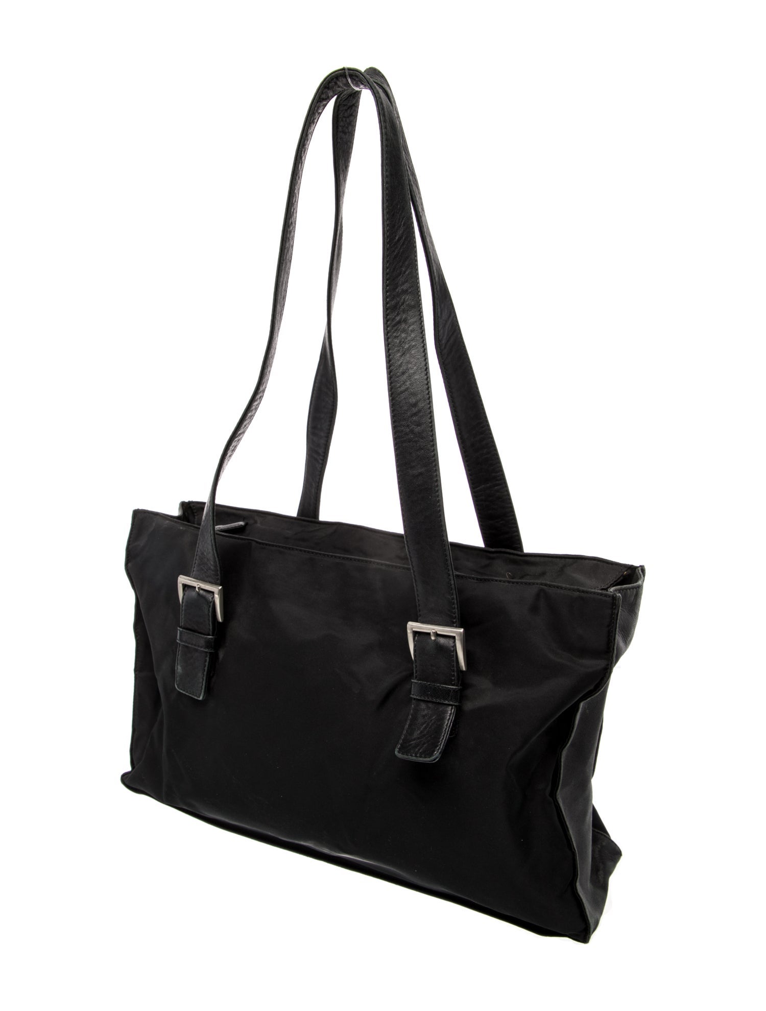 Prada Enameled Metal Triangle Messenger Bag Vintage