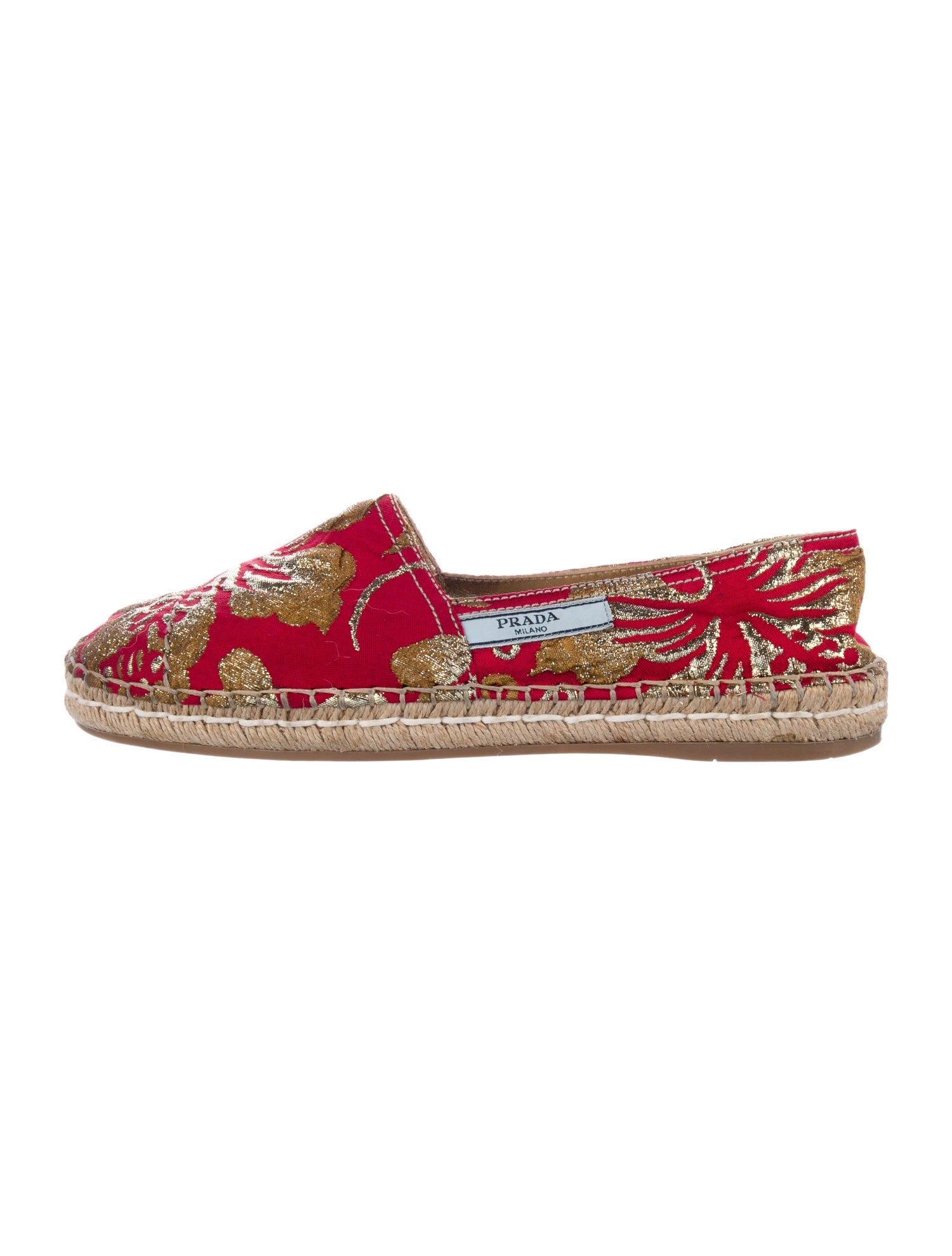 Prada Canvas Floral Print Espadrilles