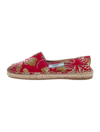 Prada Canvas Floral Print Espadrilles