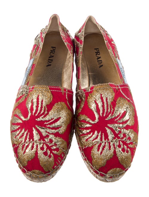 Prada Canvas Floral Print Espadrilles