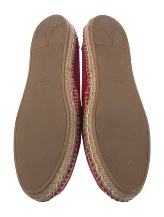 Prada Canvas Embroidered Accent Espadrilles