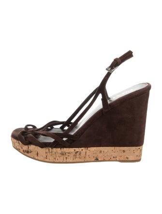 Prada Suede Slingback Sandals