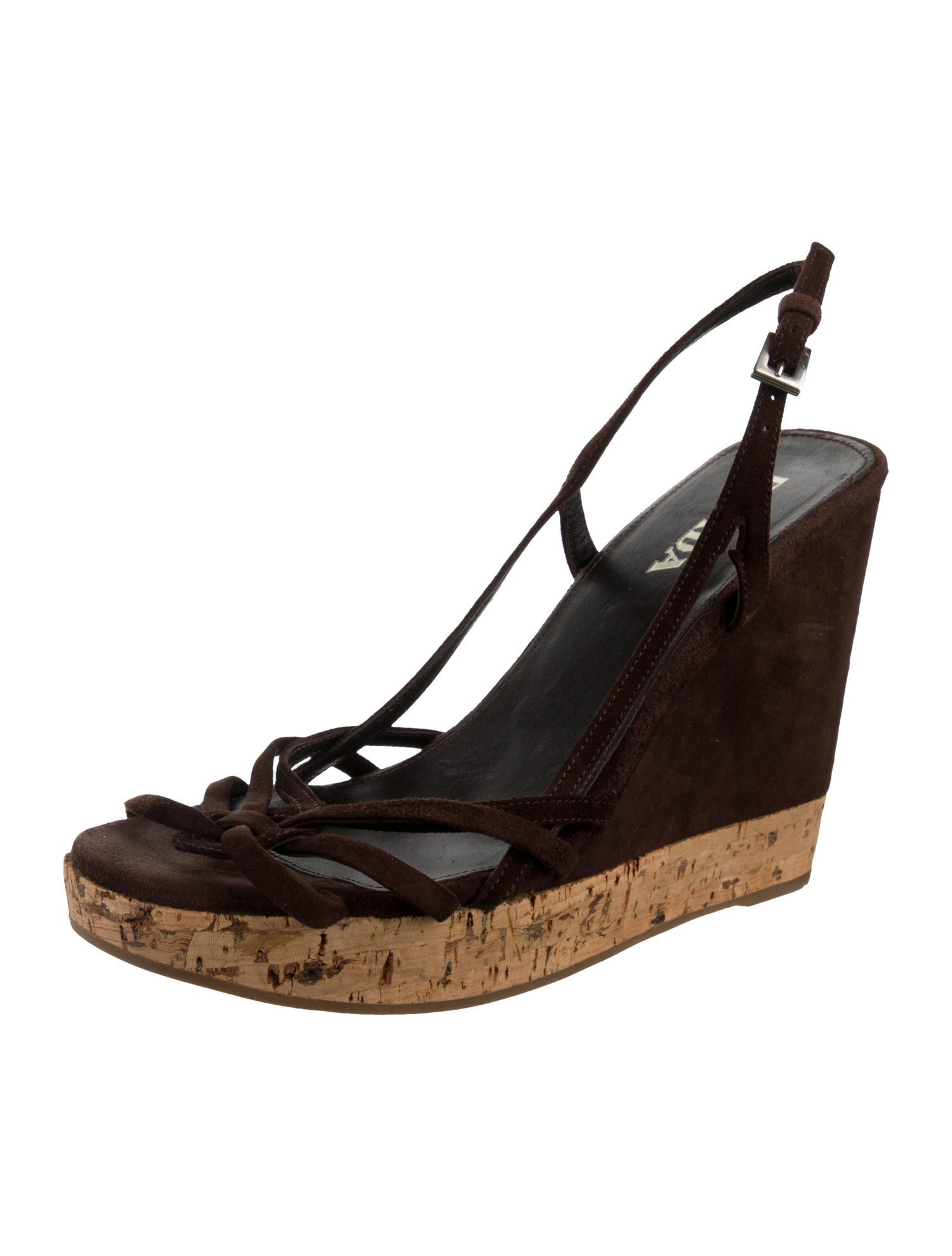 Prada Suede Slingback Sandals