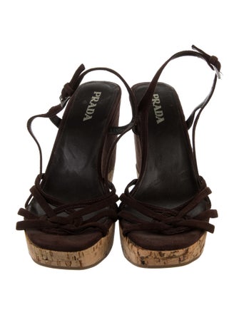 Prada Suede Slingback Sandals