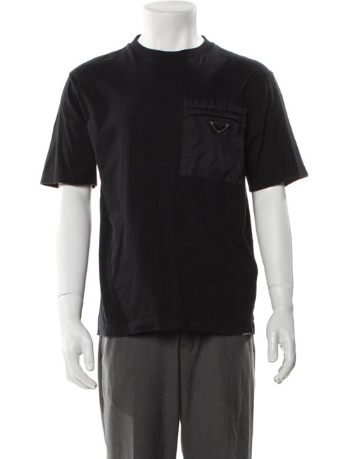 Prada 2022 Enameled Metal Triangle T-Shirt