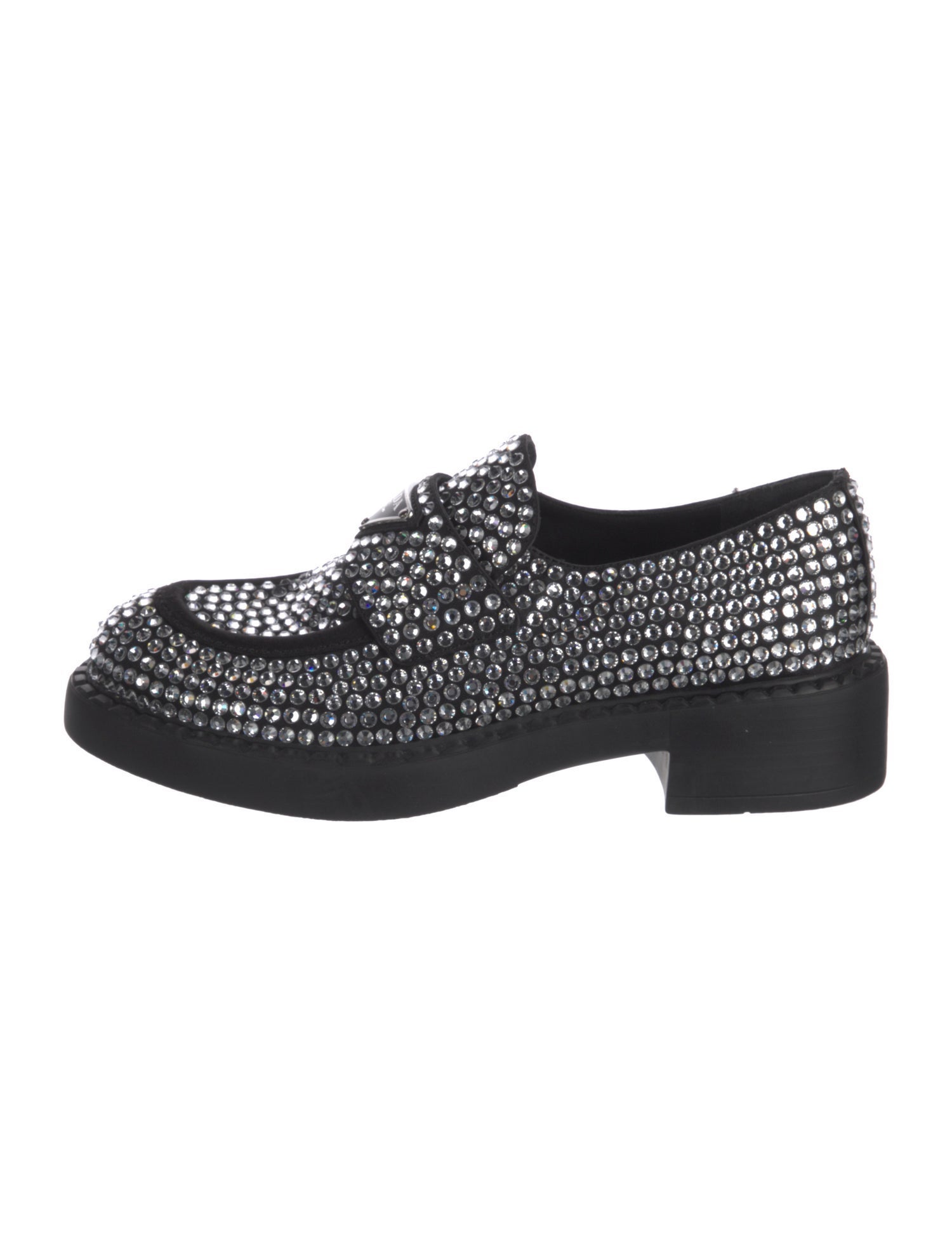 Prada Sequins Crystal Embellishments Oxfords
