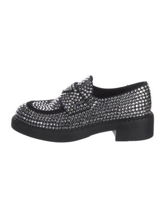 Prada Sequins Crystal Embellishments Oxfords