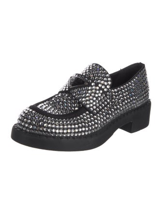 Prada Sequins Crystal Embellishments Oxfords