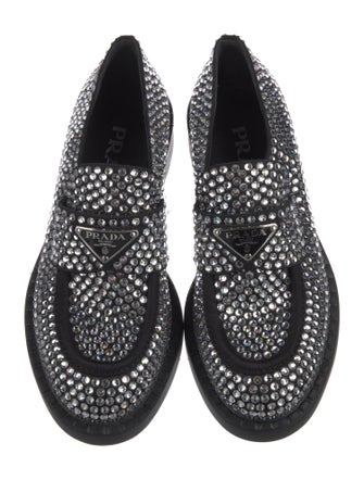 Prada Sequins Crystal Embellishments Oxfords