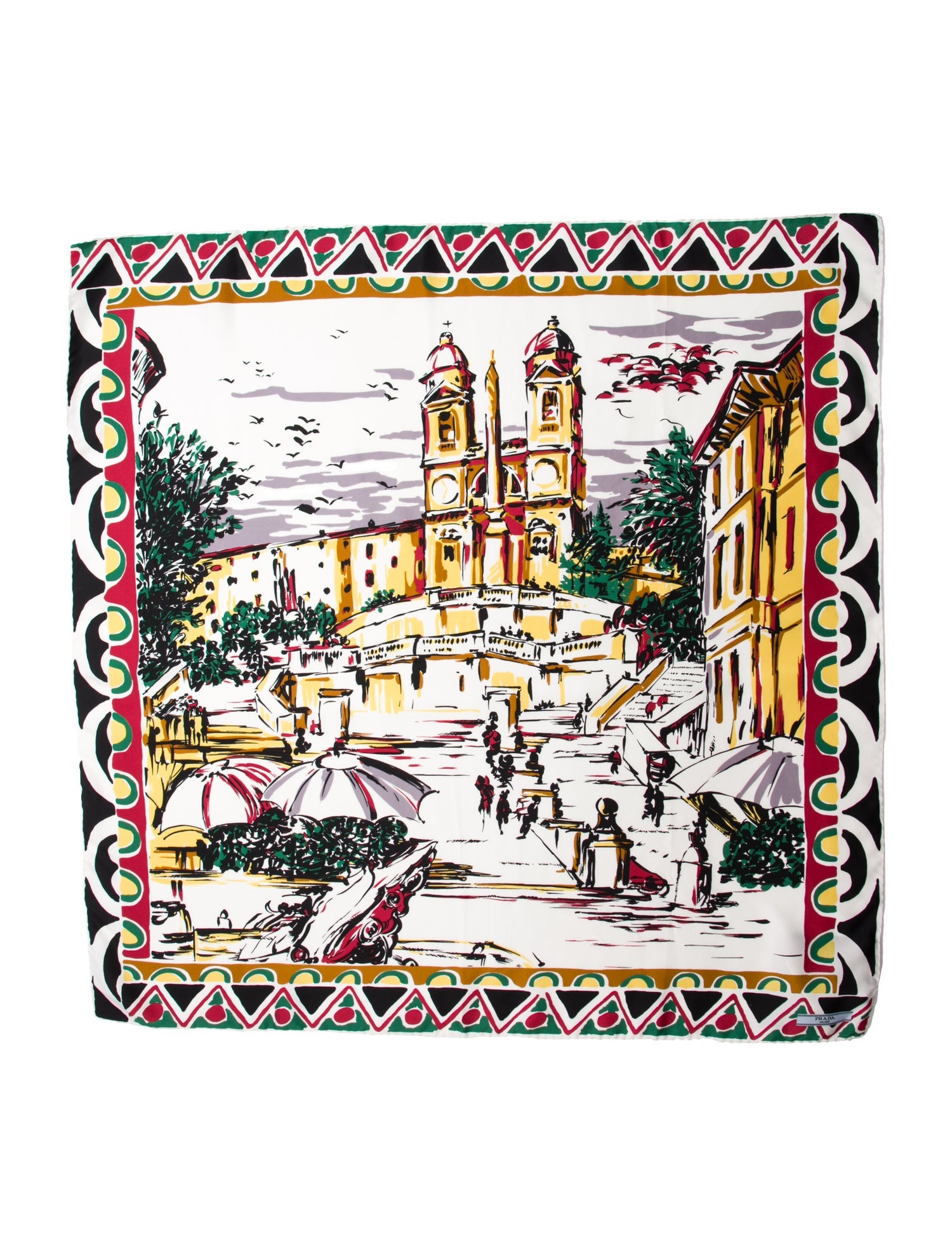 Prada Silk Printed Scarf w/ Tags