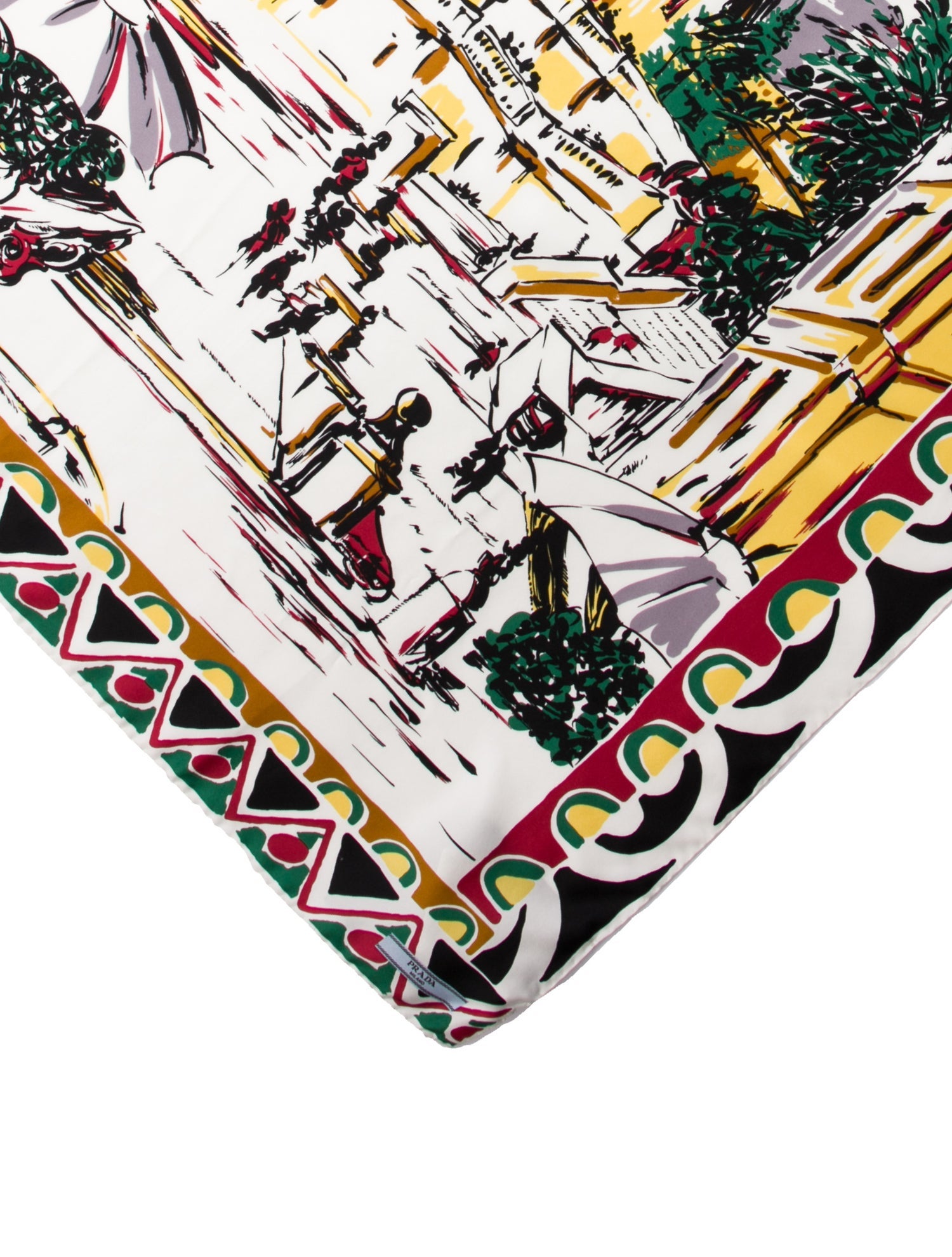 Prada Silk Printed Scarf w/ Tags