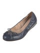 Prada Leather Bow Accents Ballet Flats