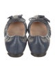 Prada Leather Bow Accents Ballet Flats