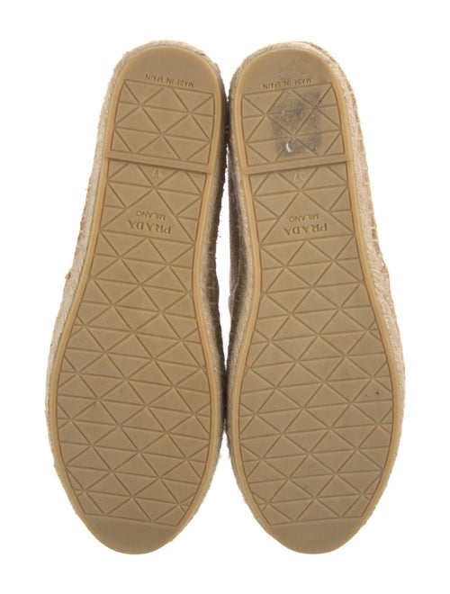 Prada Straw Embroidered Accent Espadrilles