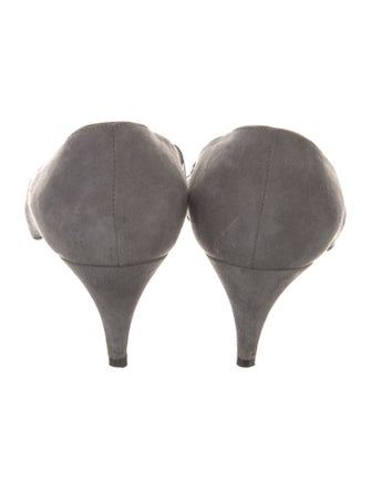 Prada Suede Scalloped Accent Pumps