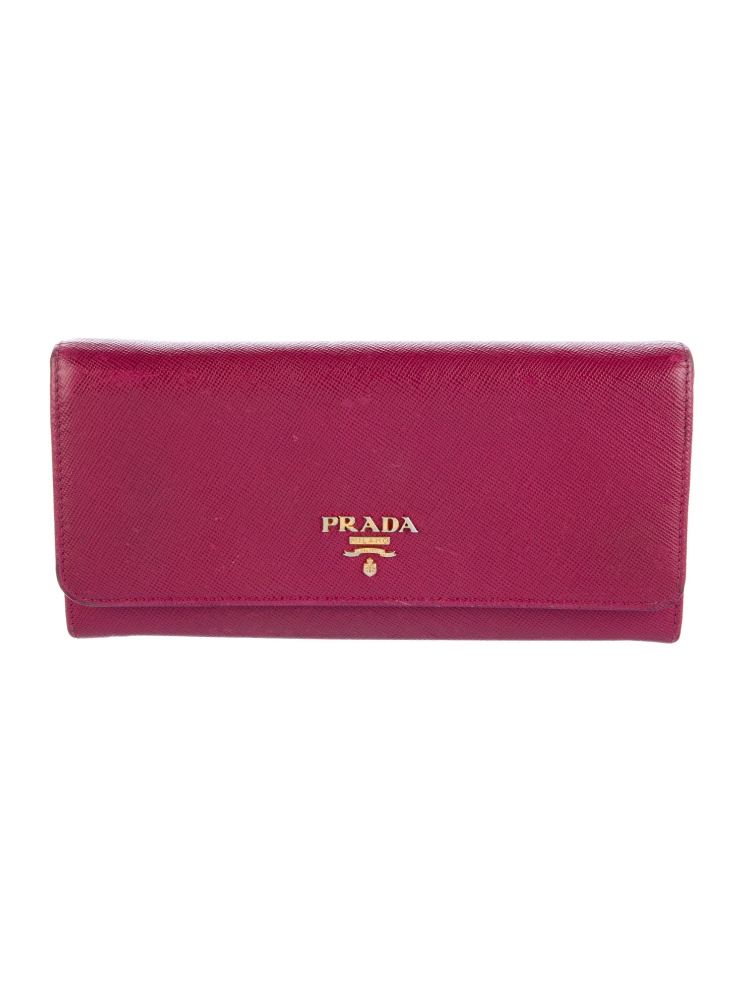 Prada Saffiano Metal Leather Continental Wallet